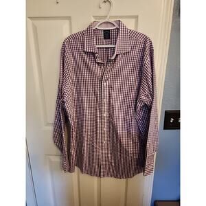 Vtg‎ Brooks Brothers Shirt Mens Supima Cotton Purple Plaid Button Down 34/35